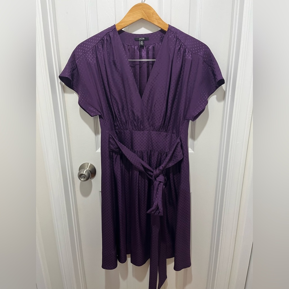 JACOB SILK DRESS SIZE 3/4 IN LIKE NEW CONDITION